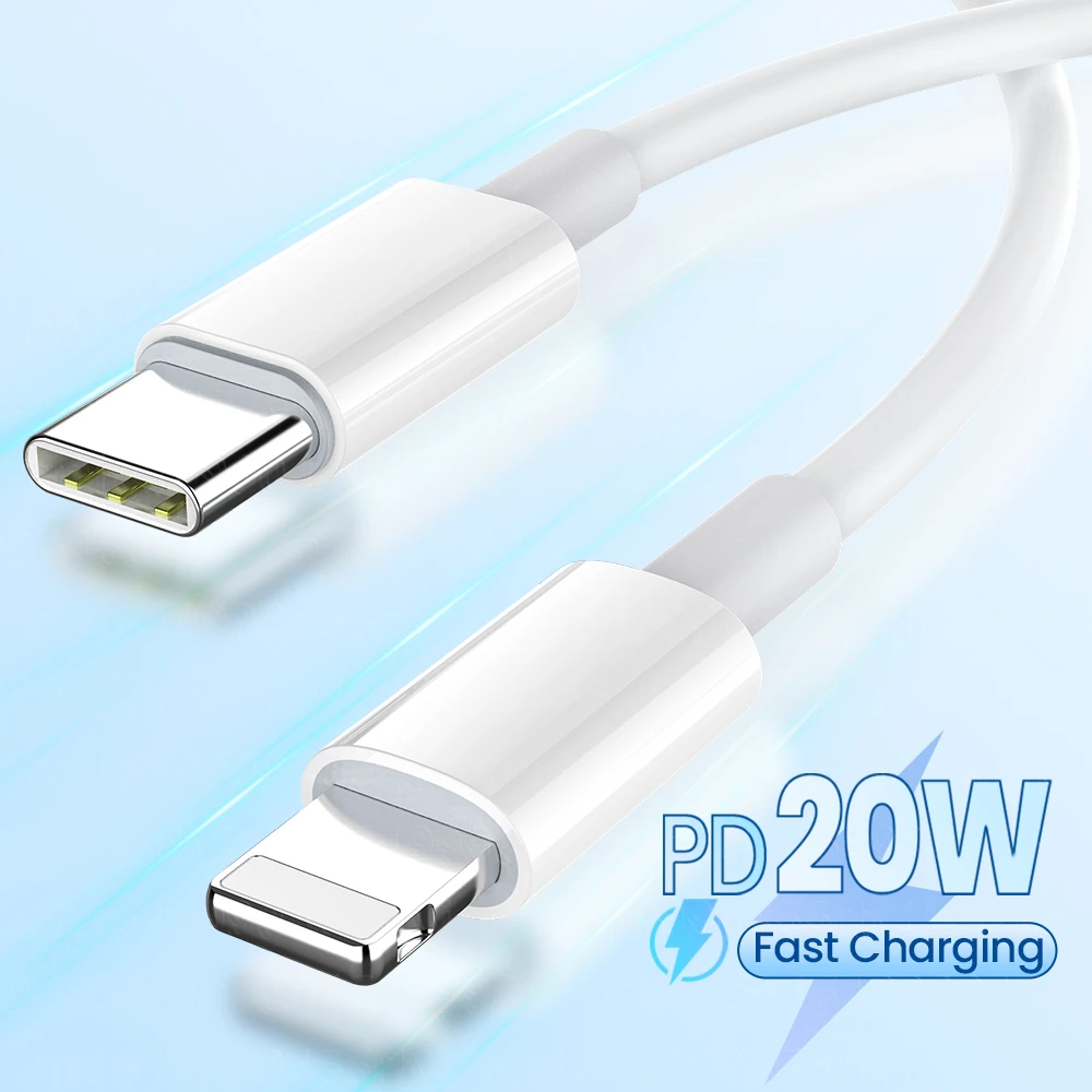 

2.4A USB C Data Cable Type C To 8 Pin Kable for iPhone Charger TPE Quick PD 20W Fast Charging Cord For iPhone 14 13 12 Pro Max