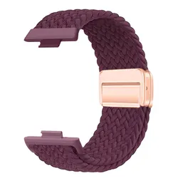 Magnetic Nylon Loop Sport Watchband - Versatile Replacement Bracelet Strap for Redmi Watch 5 (Wine red)