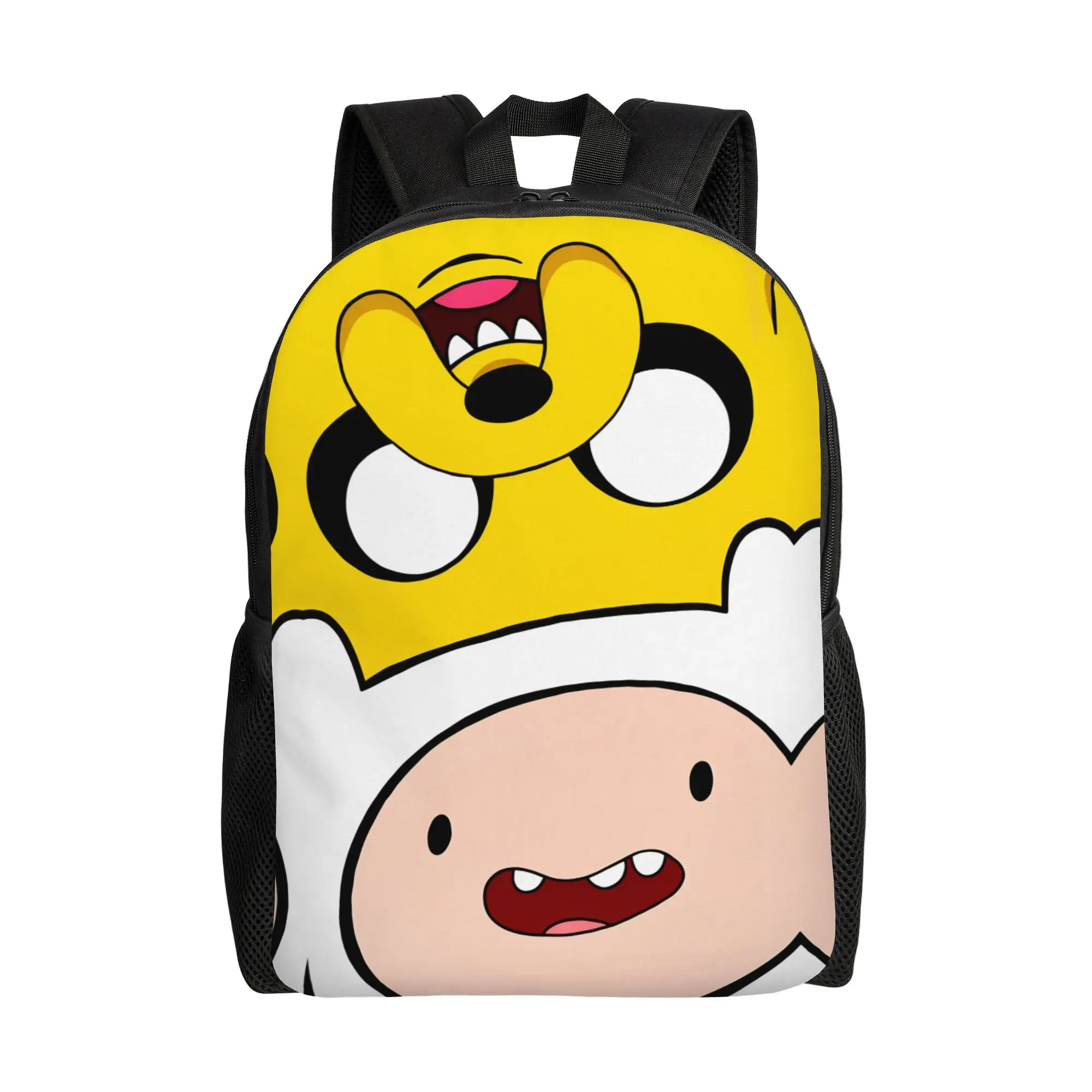 Adventure Time Men's Large Polyester Trekking Backpack - Stylish Streetwear Rucksack