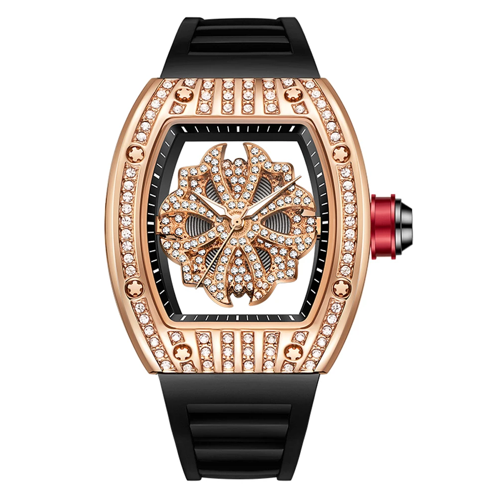 Bling men's hip hop watch Luxury Brand Cuban Square Rapper Man Watch Wrist Clock for Women and Male Chronograph relogio hip hop