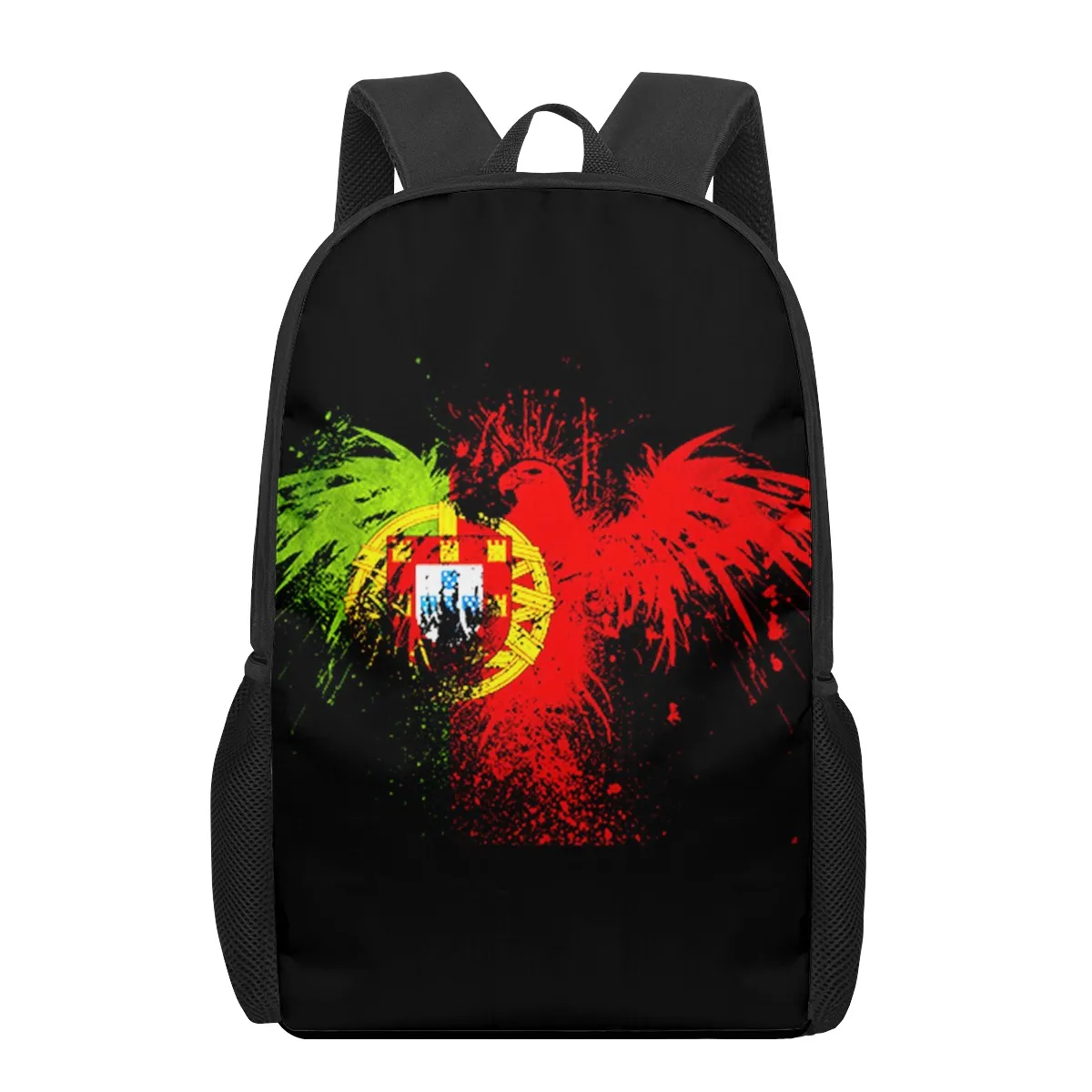 Portugal Flag 2021 School Bags Fashion Print Backpacks For Teenage Boys Girls Schoolbag Book Bag 16 Kids Backpack
