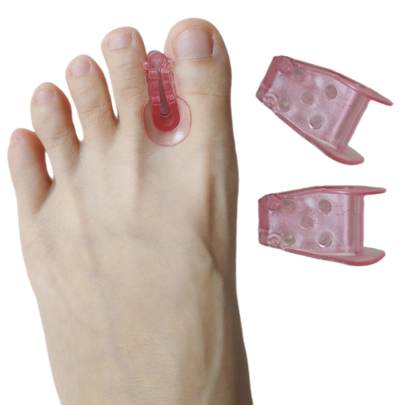 

2Pairs Gel Feet Care Toe Separator Hallux Valgus Bunion Corrector Hammer Toe Straightener Foot Pain Relief Orthopedic Pedicure