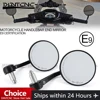 E9 Motorcycle Handlebar End Mirror Rotatable Universal Expansion Screw 8MM Flip Left Right Side Lens Handle Glass Accessories M8 1