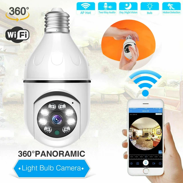 Caméra ampoule sans fil Wifi E27 caméra ampoule 360 degrés WiFi caméra de sécurité couleur haute définition Vision nocturne 1