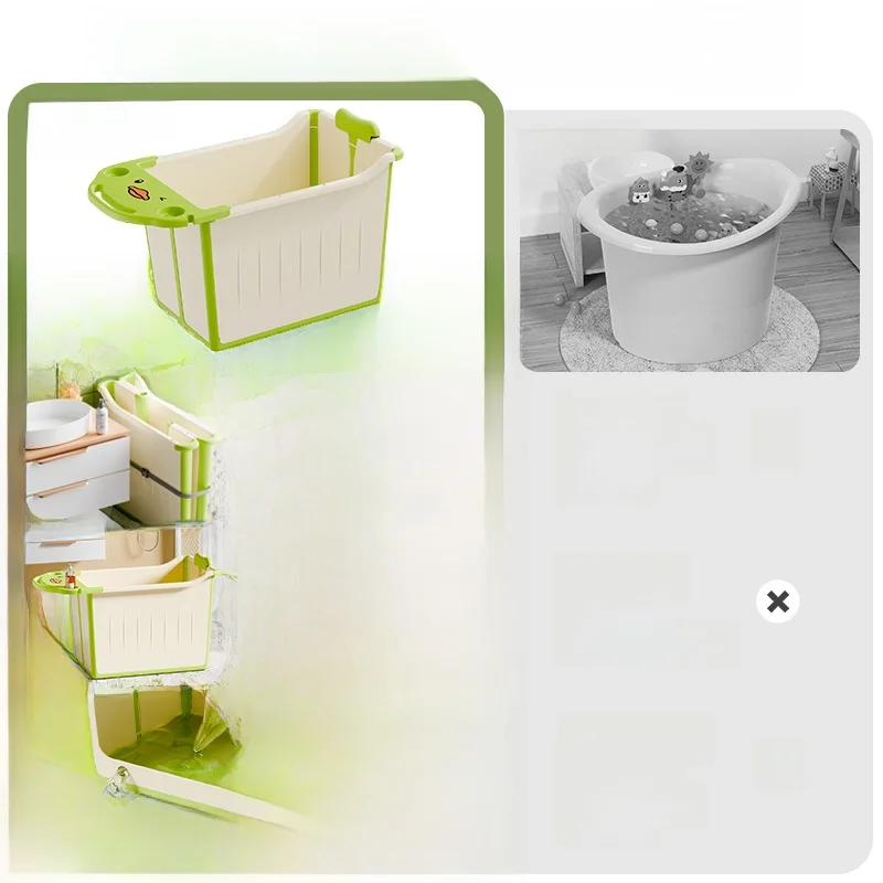 Children's Bath Tub Baby Swimming Bath Buet Sitting Bath Baby Pool Home Use Bath Basin Plastic Material Kids Bath Tub