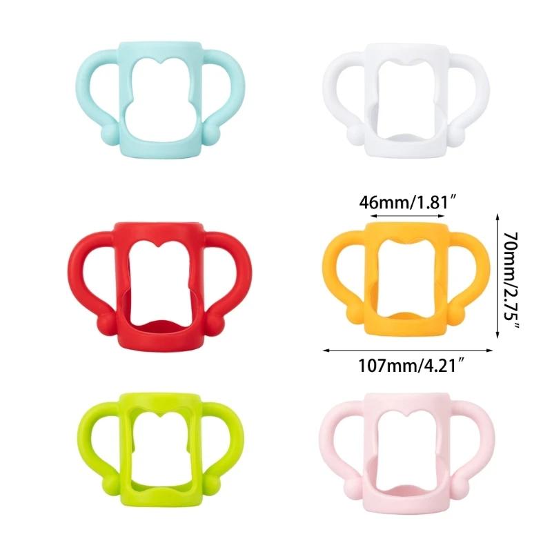 Silicone Baby Bottle Holder Feeding Bottles Easy Cleaning Easy Grip Hand Shank For Auxiliary Milk Drinking baby feeding accessories