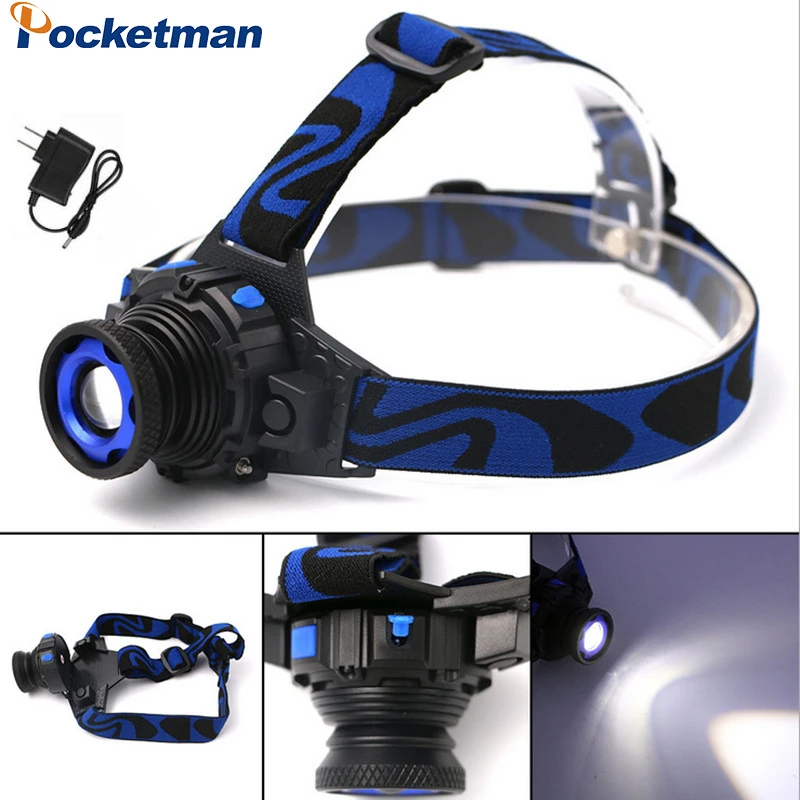 

Bright Light LED Headlamp DC Rechargeable Zoom Fishing Flashlight Outdoor Remotely Searchlight Cycling Camping Lighting Lantern