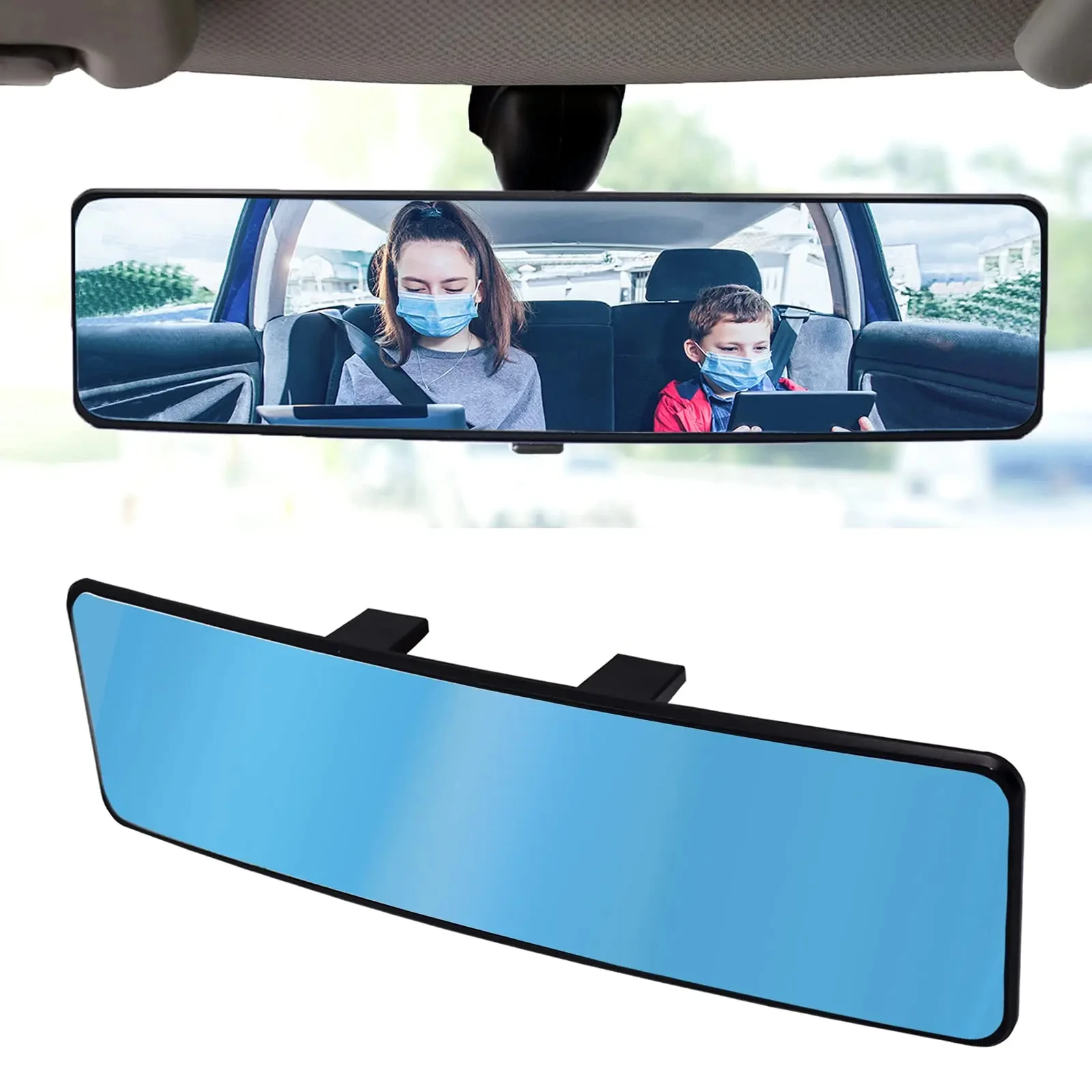 Panoramic Anti-Glare Wide-Angle Rear-View Mirror for Enhanced Car Interiors