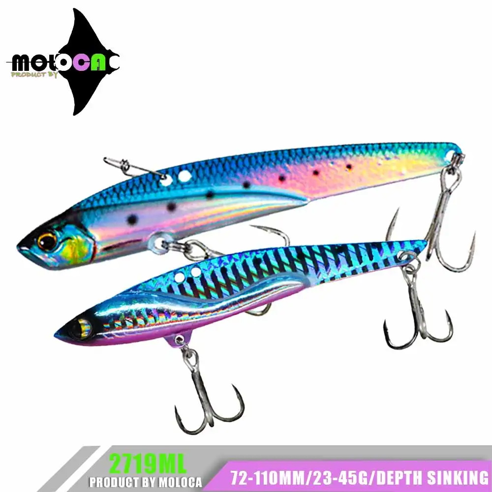 2023 Metal Fishing Lure Vibration 23g 35g 45g Blade Sinking Pike Seabass Isca Artificial Bait Accesorios De Pesca Fishing Tackle jerry blade sinking hot 85mm 105mm fishing tackle pencil lure pesca saltwater freshwater hard bait deep diving artificial bait