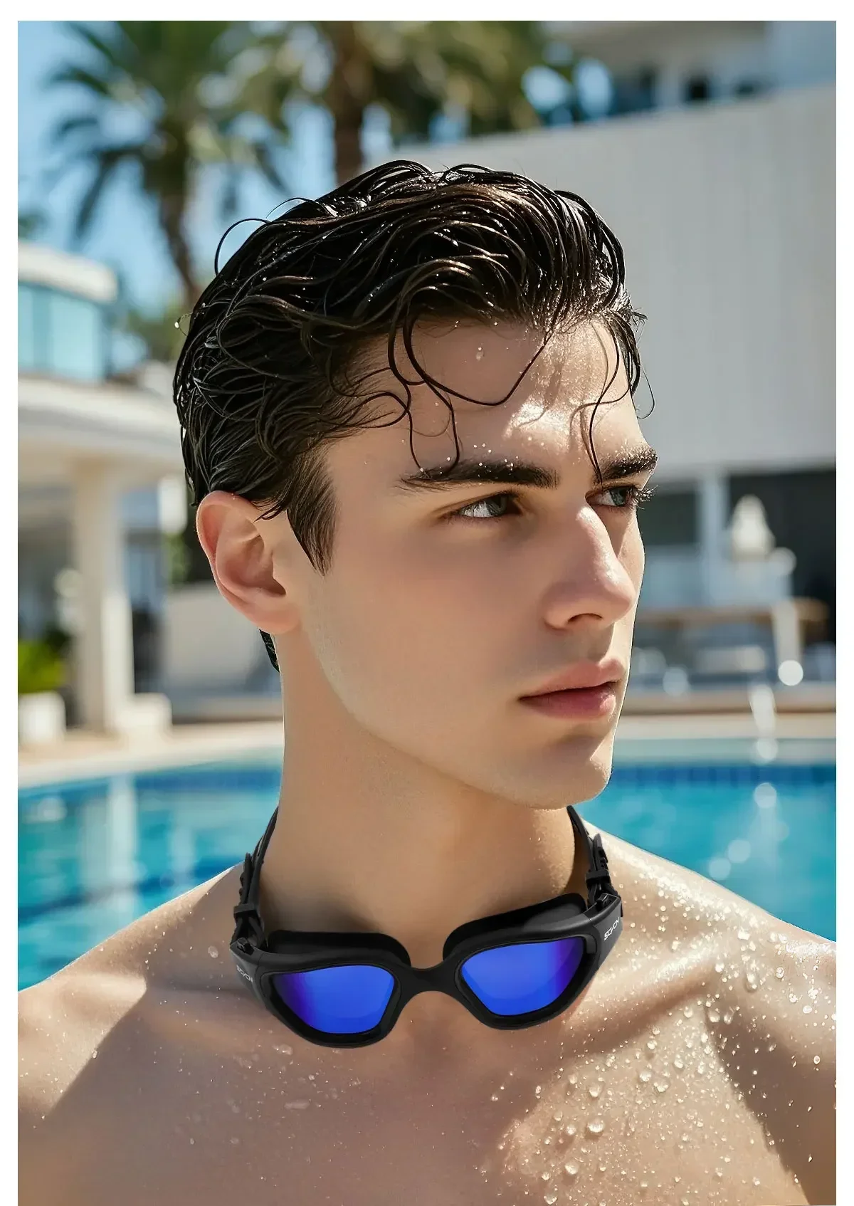 SCVCN Neue Polarisierte Gläser Anti-Fog Schwimmen Brille Wasser Sport Dicht Männer Frauen UV400 Tauchen Silikon Brillen Schutz – Detail 10
