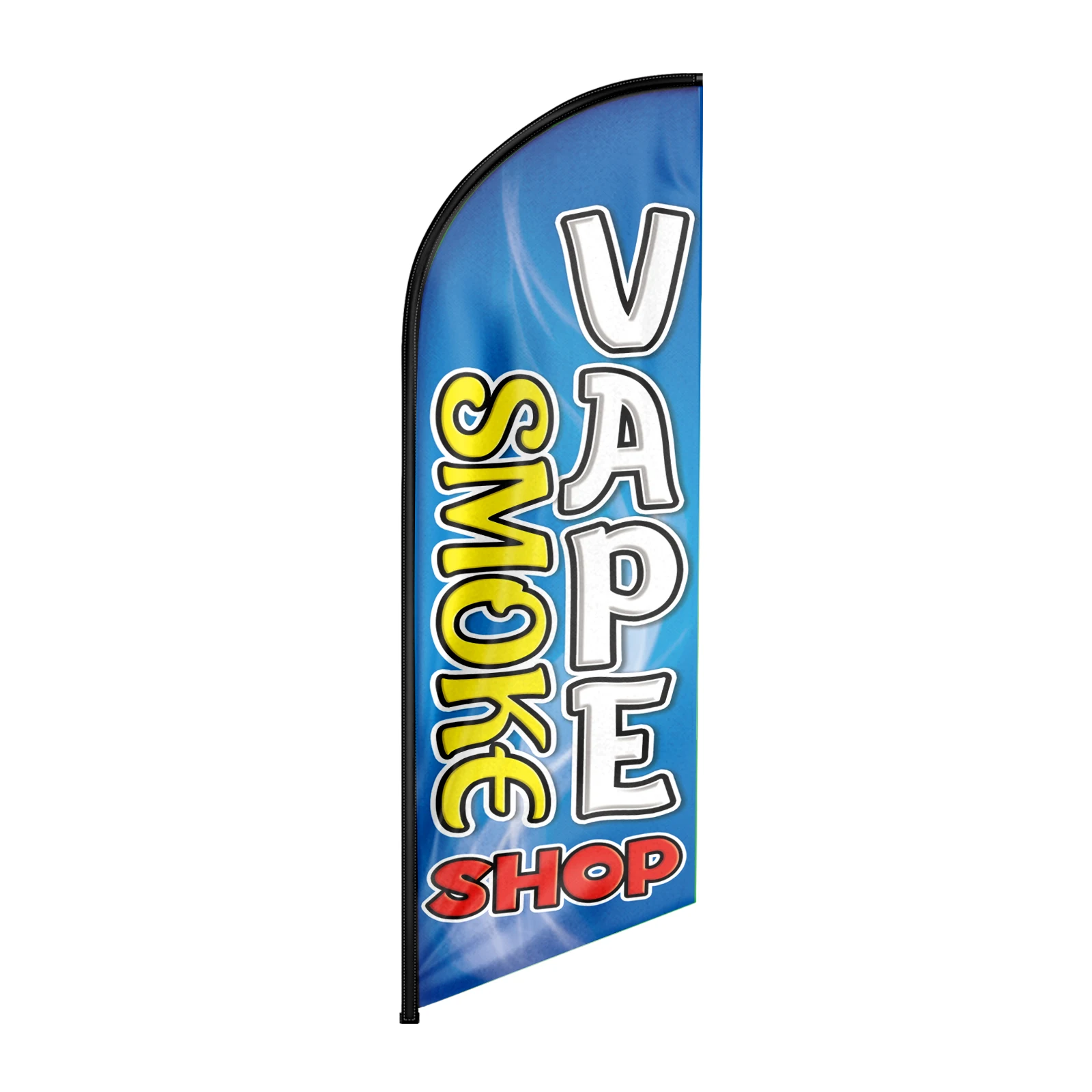 Fsflag 1 Pz 8Ft Fumo Shop2 Bandiera Piuma Con Kit Palo E Decorazioni Banner Swooper Picchetto A Terra (Senza Palo)