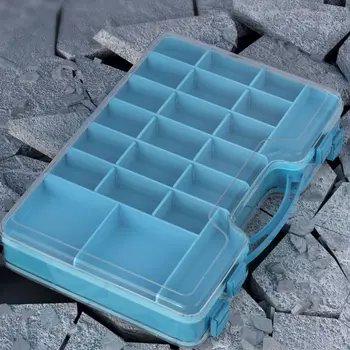 이중 레이어 루어 블루 보관함, 낚시 기어 액세서리, 다기능 휴대용 보관함, 낚시 도구, 1PC