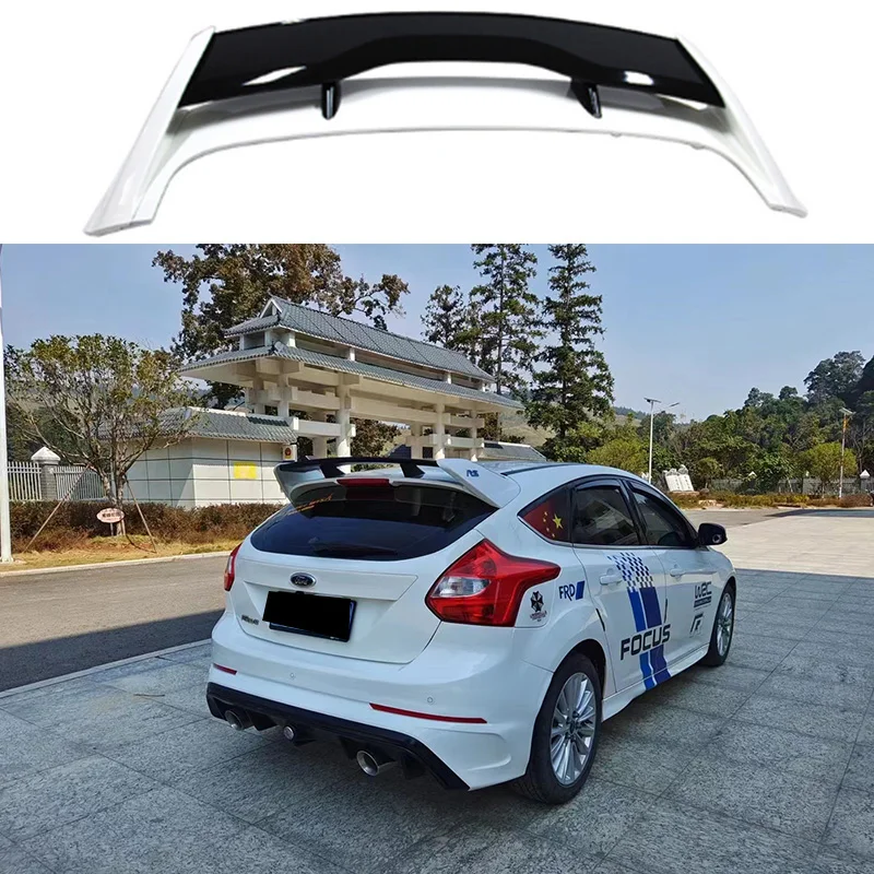 

For Ford Focus Spoiler 2012 2014 -2018 Focus RS style high quality ABS material rear trunk top wing primer color rear spoiler