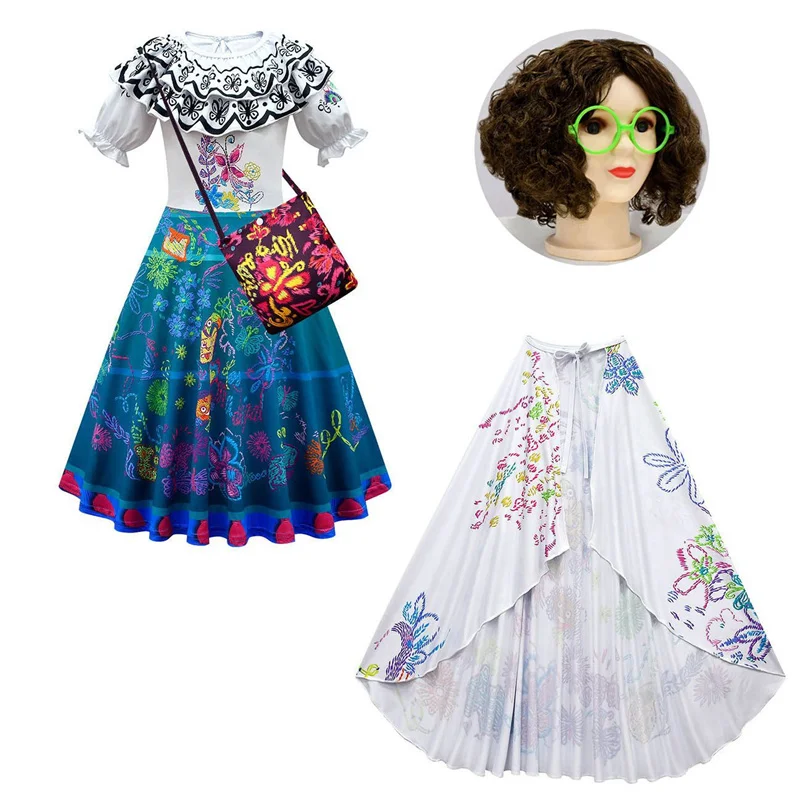 2022 New Cosplay Dress Hot Selling Fashion Dress Girls High Quality Printed Flower Cosplay Gown Halloween Costume Summer Dresses new model children's dress Dresses