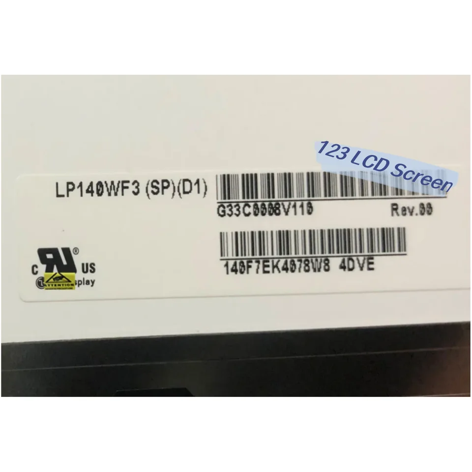 NEW LG LP140WF3-SPD1 14" Full HD IPS LED LCD Screen - 1920x1080 Replacement Display
