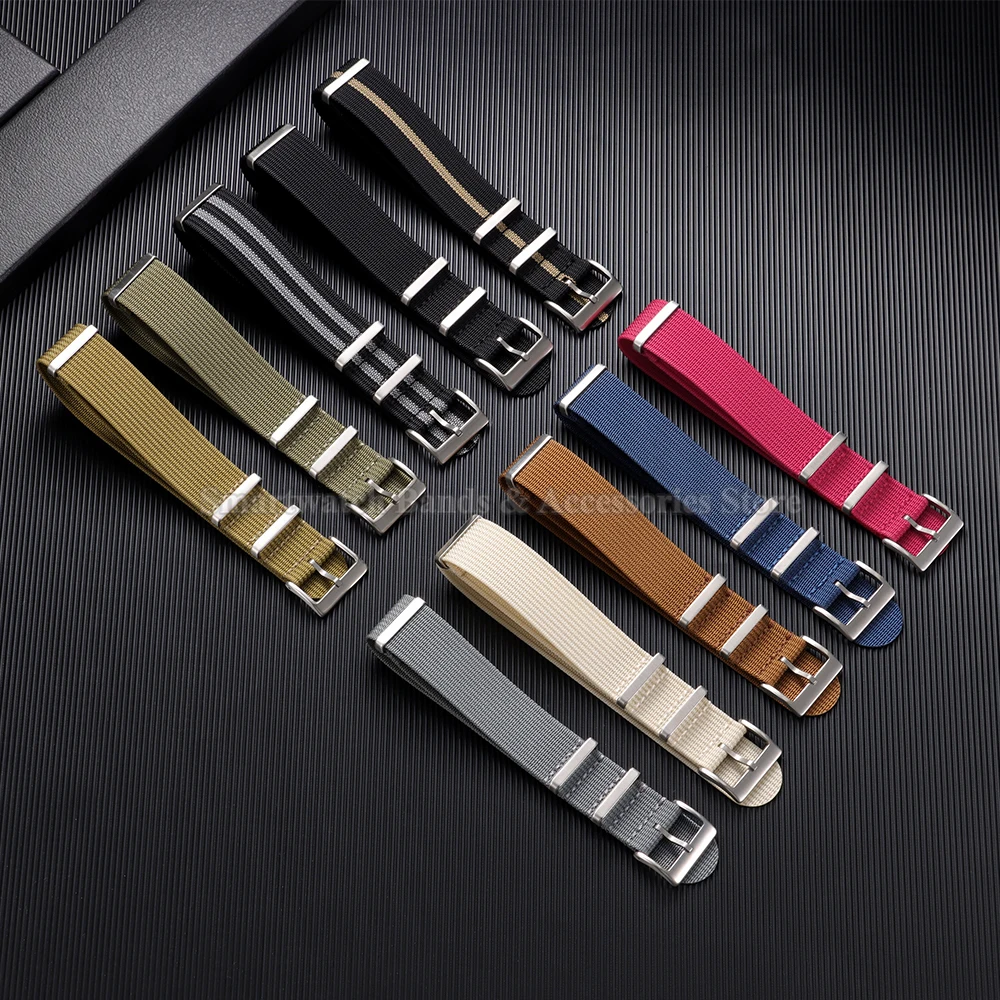 Enhanced Ribbed Nylon Watch Strap - Universal Wristband Accessory