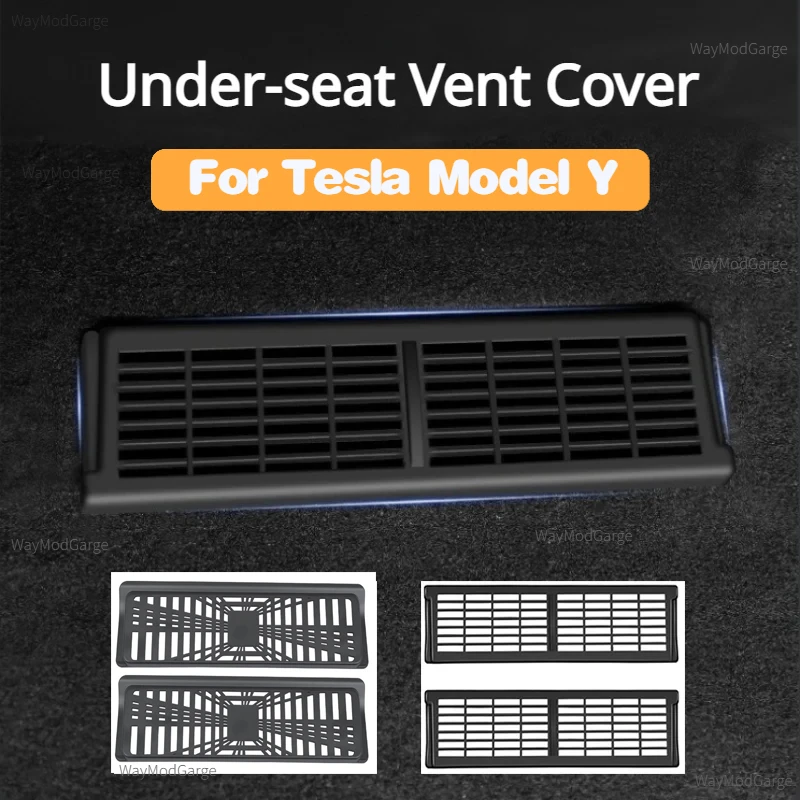 Under-seat Vent Cover for Tesla Model Y Air Conditioning Air Outlet Mask Protection Anti-dirty Pad Modely Accessories 2021-2024