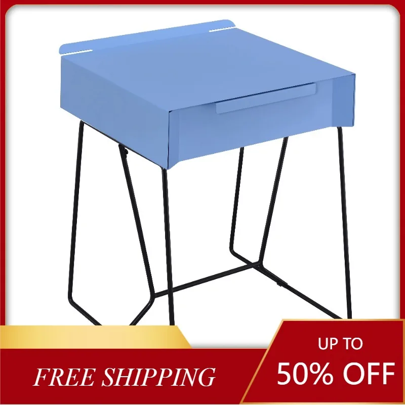 

Furniture of America Herbit Metal with Drawer Side Table, Champagne