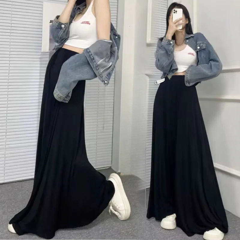 Spring Maternity Cotton Skirts Adjustable Waist Ankle-length Large Hem Pregnant Woman Empired Long Skirt Pregnany Clothes