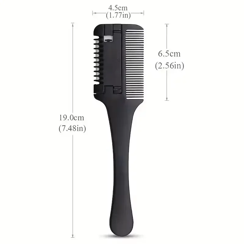 Thinning Comb Portable HairStainless Old-fashioned Clipper Hair Steel Double Edge Blade Salon Home Use Self Cutting Bang Tools