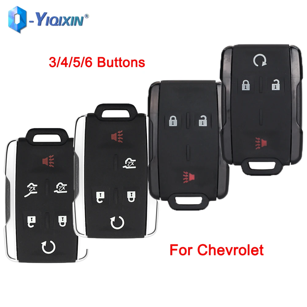 YIQIXIN For GMC Canyon Sierra Yukon Car Key Shell Cover For Chevrolet Suburban Tahoe Colorado Silverado 3/4/5/6 Buttons Fob Case