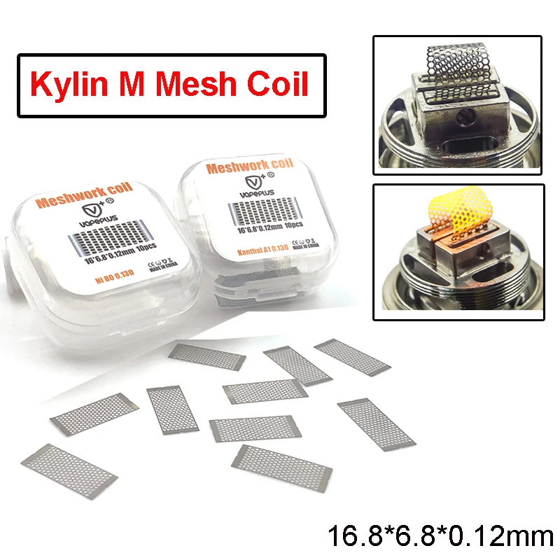 

Origial Kylin M Mesh Coil SS3316 Ni80 A1 Coil 0.13ohm Wire for Mesh V2 RDA Kylin M DIY Tools