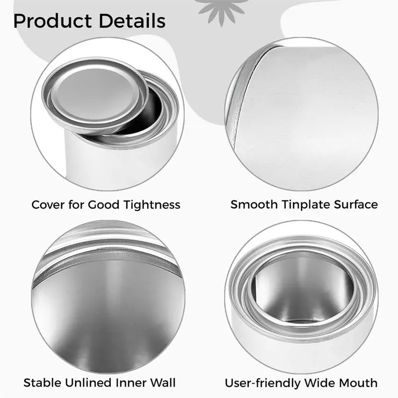 Empty Aluminum Tins 6PCS Metal Paint Cans Unlined With Lids 1/2 Pint Metal Pails For Crafts DIY Project Multipurpose Storage
