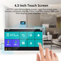 FUERS 4.3 Inch TFT Screen WiFi GSM  G60B DIY Tuya Smart Home Security Alarm System Temperature Humidity 433MHz Control Siren - Image 2
