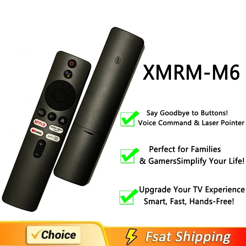 XMRM M6 voice remote 2nd gen box works with TV box S 2nd gen 4K ultra HD streaming media player control tool