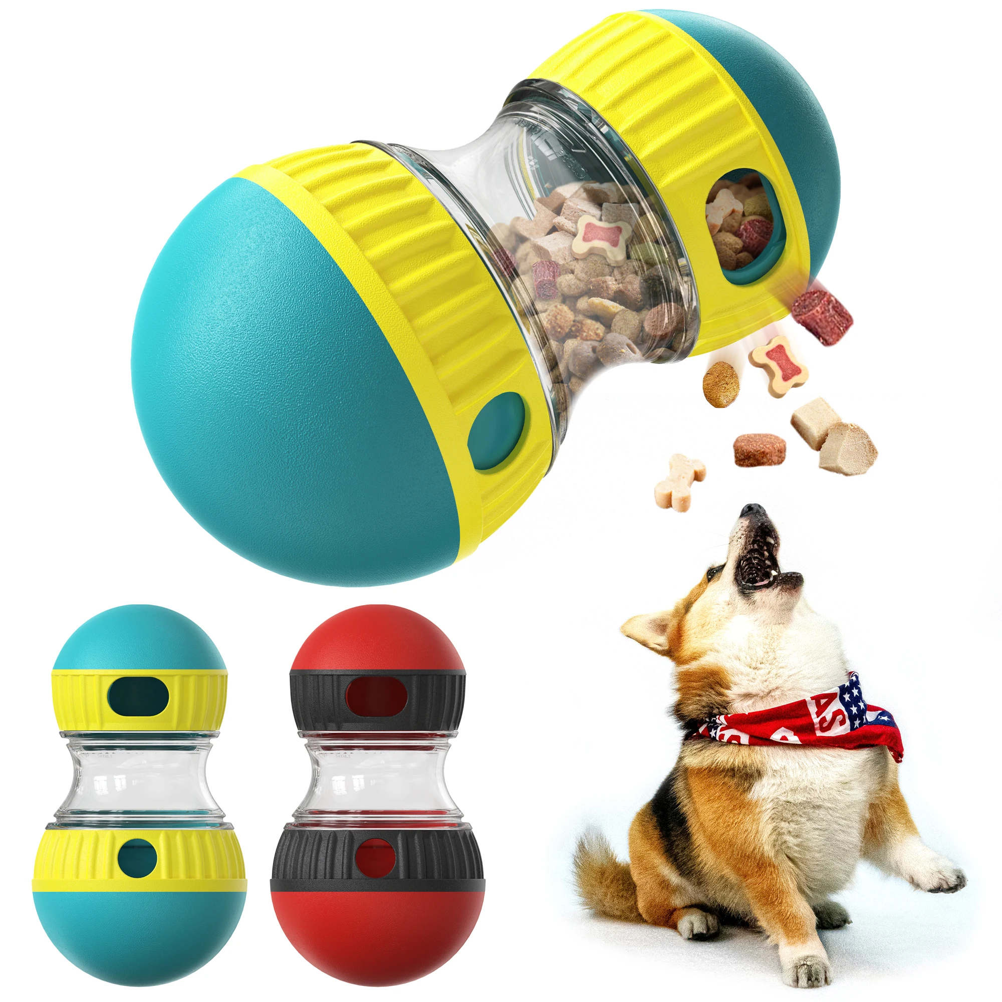Dog Puzzle Toys Adjustable Feeder Dog Treat Dispensing Interactive Dog Enrichment Toy Keep Them Busy Food Puzzles Ball for Dogs 1