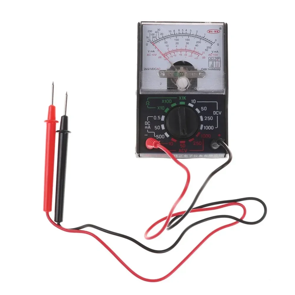 Analog Multimeter Voltmeter 250ma Ammeter Meter Tester Mf-110a Test Pen MF-110A AC/DC 250V 1000V