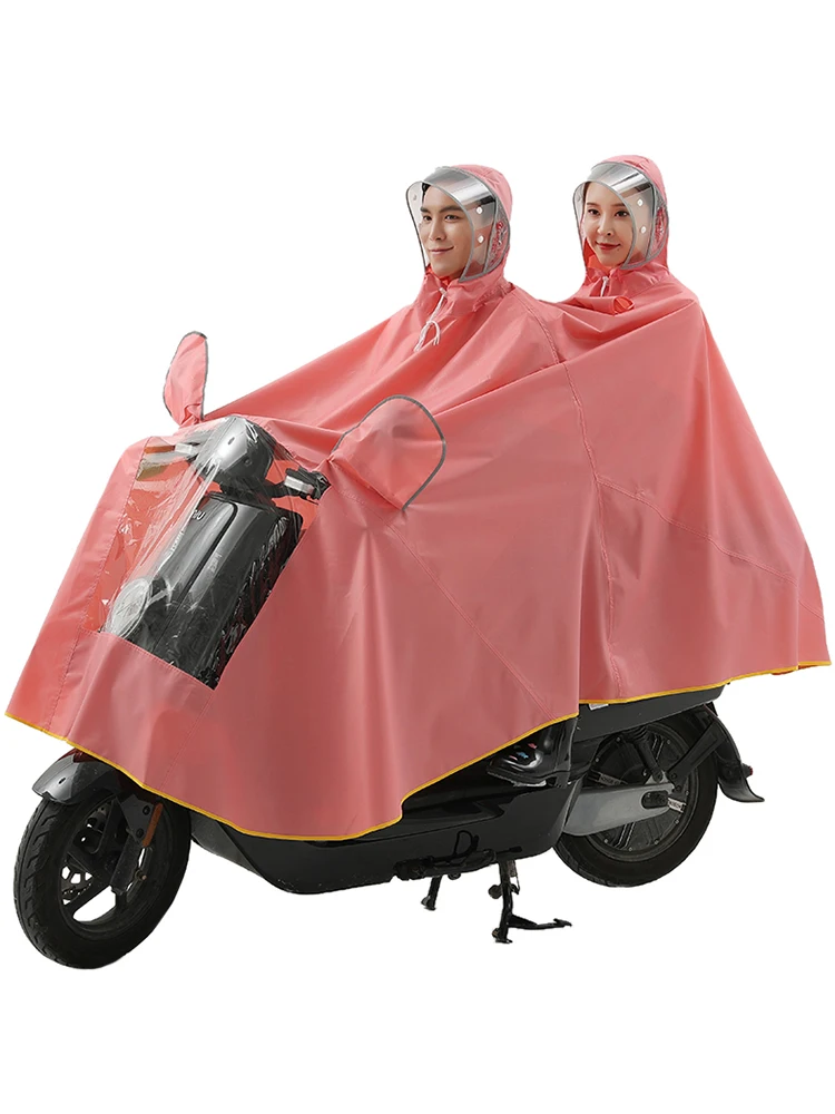 

Rain Poncho Electric Motorcycle Raincoat Women Men Two Person Rainwear Anti-Rain Thickened Increase Rain Coat impermeable gift