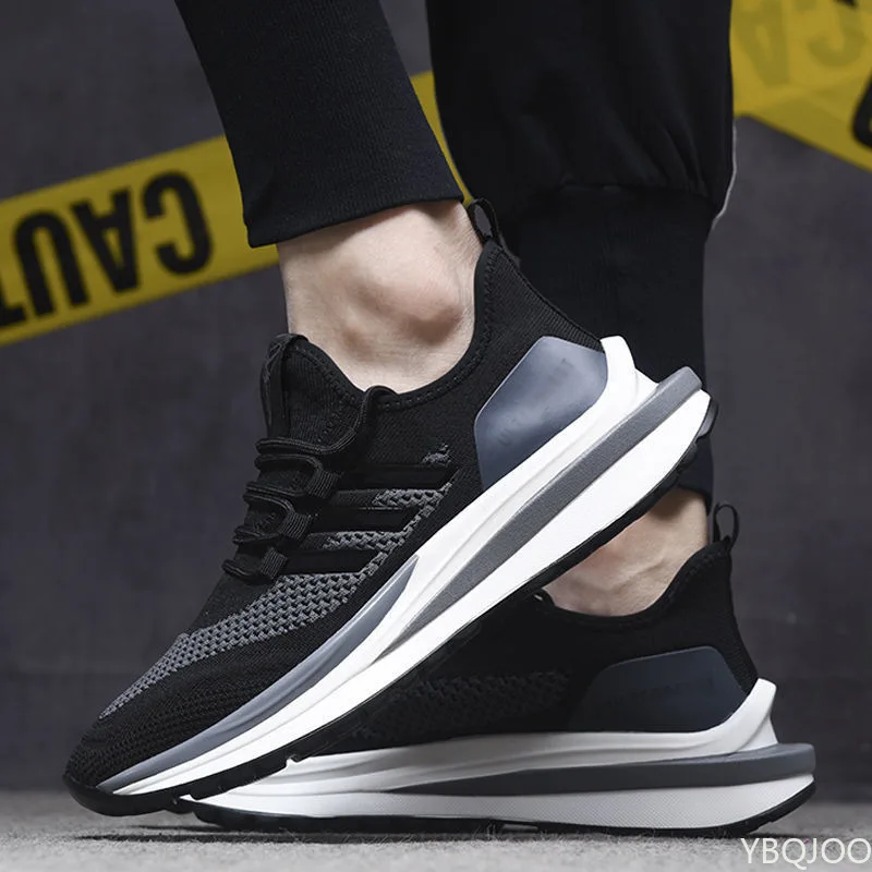 High Quality Summer Male Leisure Flying Woven Shoes Men Breathable Net Shoes Fashion Running Sneakers Men's Casual Shoes