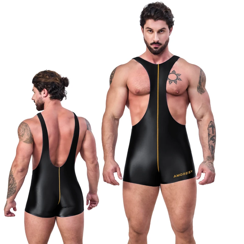 satin glossy Quick drying breathable cycling shorts men's tight sportswear Bicycle Mountain Road Fitness one-piece swimsuit men swimsuit,sports jumpsuit pants,men fitness pants