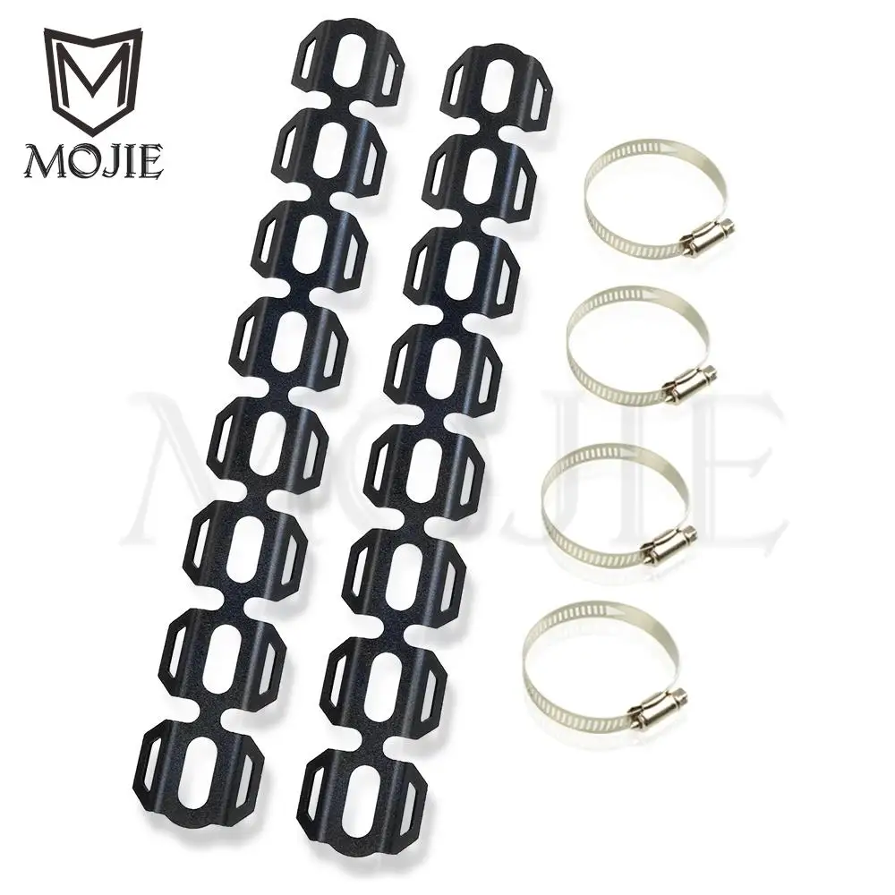Universal Aluminum 1 Pair Exhaust Header&Pipe Guards Prorect Cover Exhaust pipe Guards Cover Protection For BMW F800GS F700GS F650GS BMW R1200GS Adventure ABS Black 