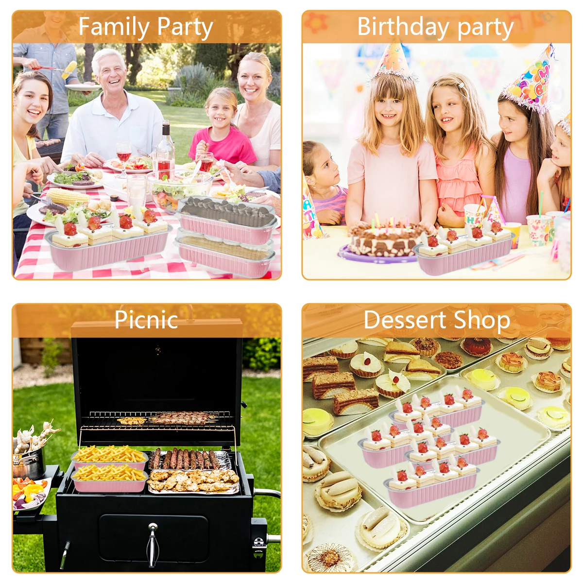 50 Piece Set Mini Loaf Pans with Lids and Spoons 4