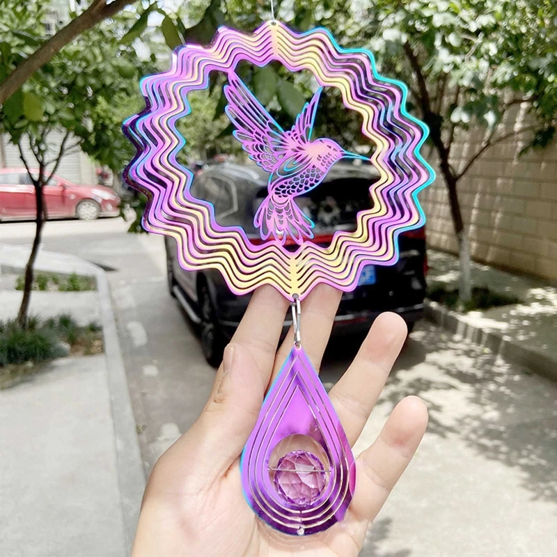 3D Bird Wind Spinner Hanging-Ornament for Indoor Outdoor Garden Yard Decoration Thanksgiving Birthday Party Favor 87HA 2