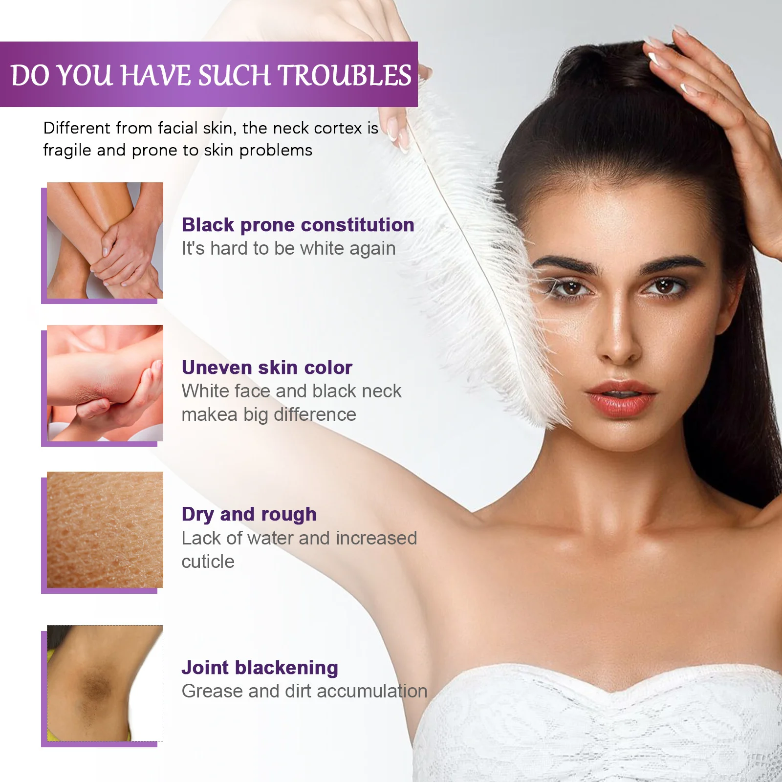 Body Whitening Cream Underarm Knee Buttocks Private Parts Bleach Inner Thighs Intimate Area Remove Melanin Brighten Skin Care 5
