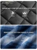 TACVASEN Winter Plaid Cotton Jackets Mens Long Sleeve Quilted Lined Flannel Shirt Jacket Multi-Pockets Outwear Hiking Coats Tops 5