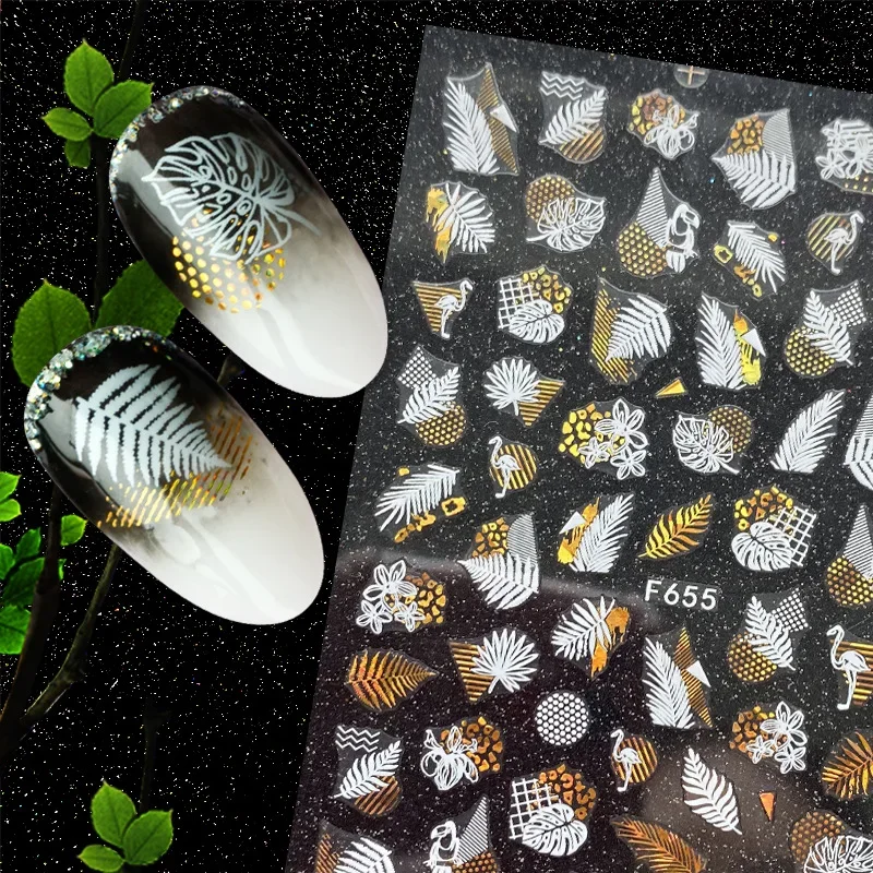 1pcs summer Coconut tree nail stickers designer leaf nail art decorations Fruits Orange Sliders cherry nails decals in bundles