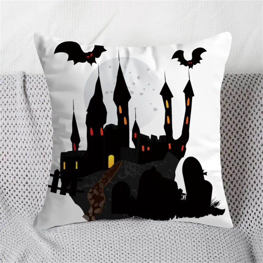 

Bat Pillowcase Halloween Decorations Spooky Halloween Pillow Covers Pumpkin Bat Ghost Patterns for Festive Home Party Decoration