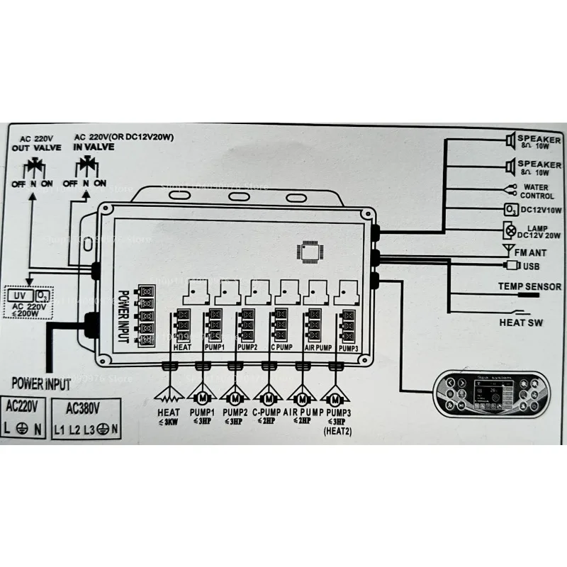 Swimming Pool Bathtub Surfing Thermostatic Massage Filtration Circulation Intell