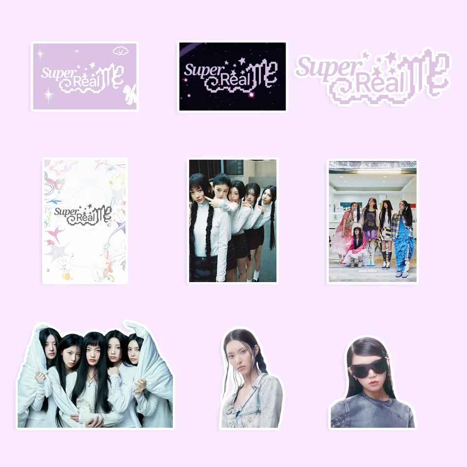 55pcs/set KPOP ILLIT Stickers Photocards Album Girls Group