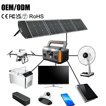 Portable Power Stations 600W Station 140400mAh Outdoor Generator Solar Charging Camping Emergency Power Supply