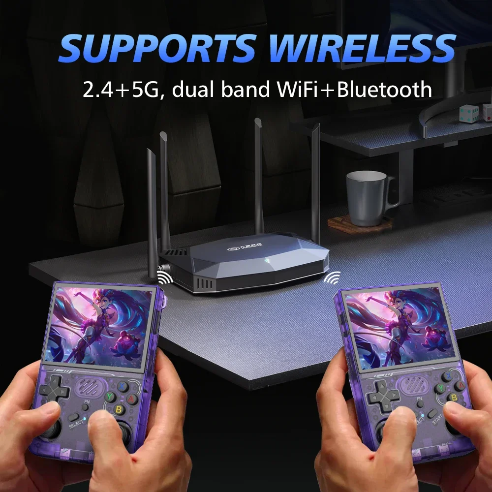 BOYHOM 100% ArKOS R36XX Retro Handheld Game Console Linux System 3.5 Inch IPS Screen 64/128GB Game Player R36S updated version