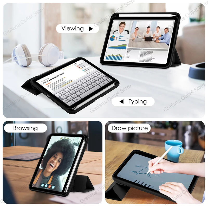 360 회전 스탠드 태블릿 커버, 삼성 갤럭시 탭 S8 S7 플러스 FE용 케이스, 12.4 인치, 탭 S7 S8, 11 인치, 2020 펜슬 홀더 케이스