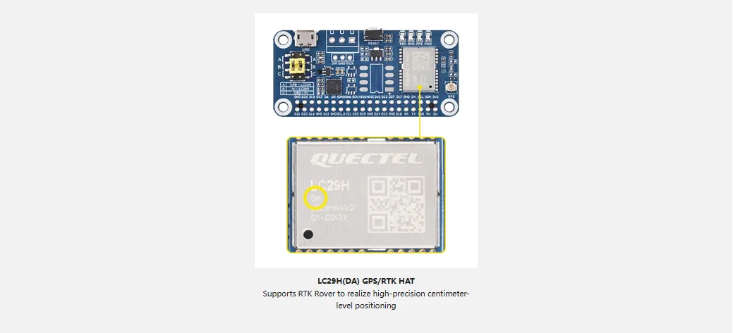 Quectel Waveshare LC29H Módulo LC29HDA RTK Placa central de