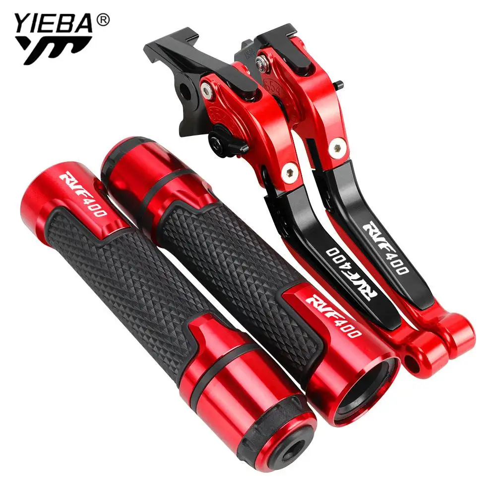 

RVF 400 Motorcycle CNC Adjustable Brake Clutch Levers Handbar Ends Grips FOR HONDA RVF400 NC35 NC 35 1994 1995 1996 Accessories