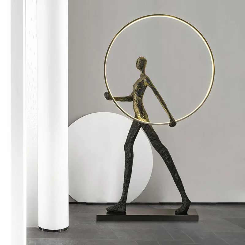 

Postmodern abstract human figure art sculpture Floor lamp Lobby Gallery Living room Luxury design Creative decoration