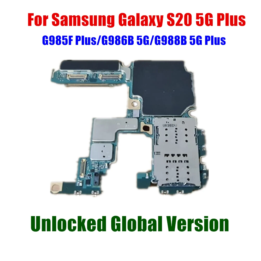 

EU USA Version Original For Samsung Galaxy S20 Ultra G980F G985F G981B G986B G986U G981U G988B 5G Plus Motherboard Full Chips
